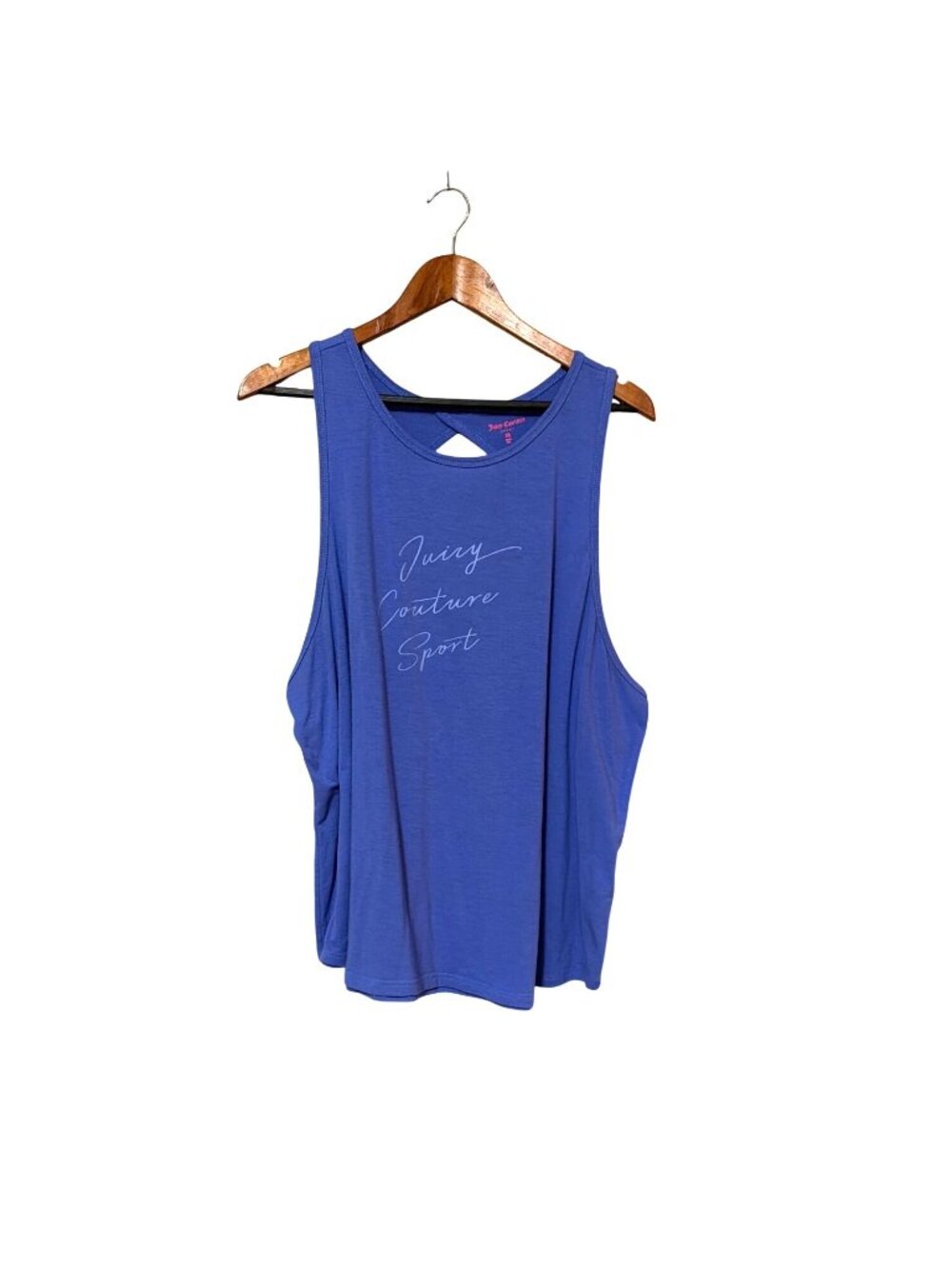 Juicy Couture Sport XXL Blue Tank Top With Back Cutout Design